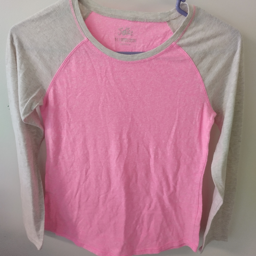 Pink and grey justice long sleeve tee